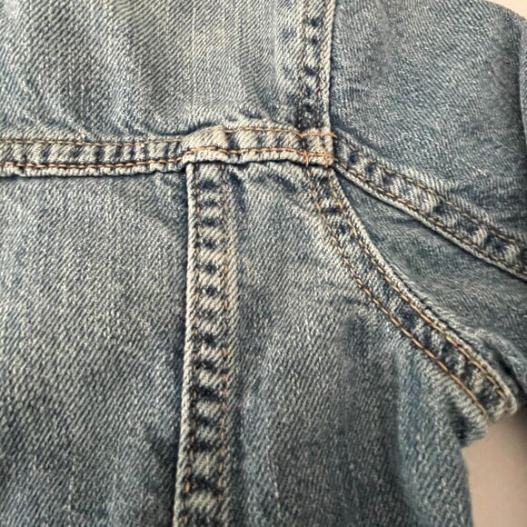~ Gap Kids S Jean Jacket Snaps Medium Wash Pockets Denim Cotton Blue Soft Unisex - Picture 10 of 15